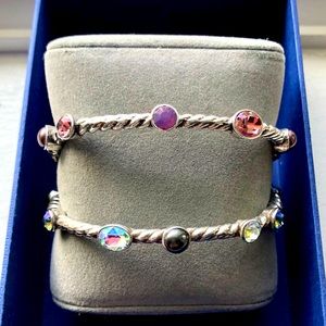 Brighton Set of 2 Monte Carlo Hinged Bangles